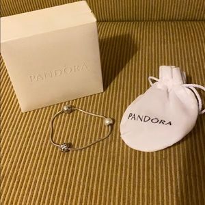 Pandora bracelet with charms 7”